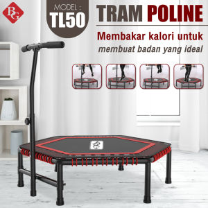 BG SPORT Trampoline TL-50M(Handle) Alat Olahraga Fitness Loncat