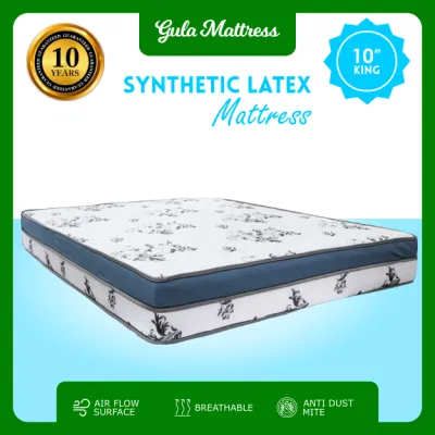 (Free Pillow Export Quality)GulaMattress SingleSuper SingleQueen and King Mattress Synthetic Latex Feel