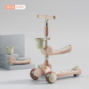 [HCM]Xe Trượt Scooter Khủng Long Có Đèn Nhạc Xe Chắc Chắn Dành Bé Từ 1 Đến 8 Tuổi. Tải Trọng 50kg. Xe Scooter Kèm Giỏ