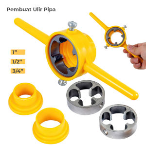 Alat Pembuat Ulir Pipa Set 6Pcs Bahan PVC Ukuran 1/2" 3/4" 1" Alaat Senai Pipa - 6759
