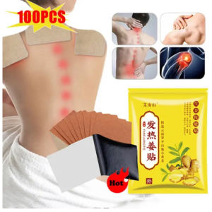 Ready Stock 100pcs Ginger Patch Pain Relief Original Herbal Ginger Patch for Knee Back Pain Reliever