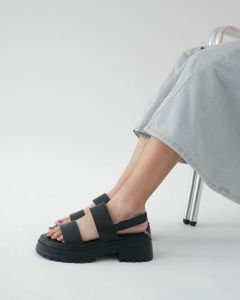 Sandal Wedges Wanita Strap Belakang Sepatu Sandal Hangout Santai Modis Sepatu Sandal Wanita Belleza Hak Tahu Tinggi 5cm - BELLEZA EMORA
