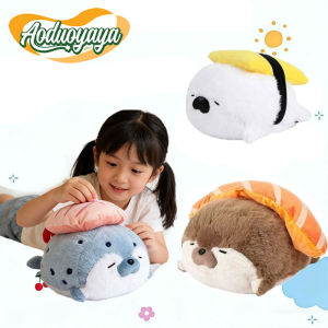 Aoduoyaya Sushi Seal Plush Toy Cute Sushi Seal Soft Stuffed Doll Sleeping Pillow Cushion Plushie Gift for Kids