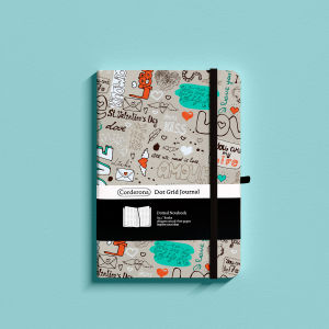 Corderona Valentines Day Bullet Dotted Journal A5 ปกแข็ง Bujo 160gsm แถบยางยืดหนาพิเศษกระเป๋าหลัง Dot Grid Notebook - ชุด 1