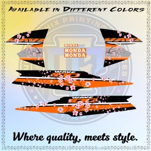 HONDA WAVE 100 NEW SAKURA STICKER DECALS with freebies