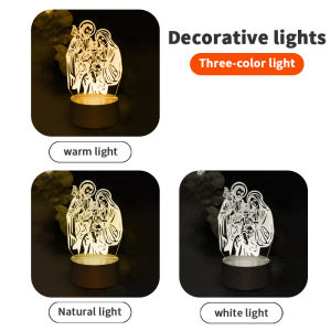 Touch Switch SUSB 3D Acrylic Lamp Gifts 3D Creative Illusion Designs Electric 3 color base LED