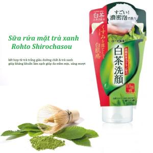[Hoàn Tiền 8%]Sữa rửa mặt trà xanh Matcha Rohto Shirochasou