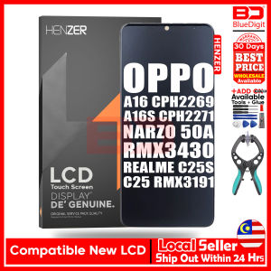 ORG HENZER LCD Display For OPPO A16 CPH2269/A16S CPH2271/NARZO 50A RMX3430/ REALME C25S /C25 RMX3191 Compatible Touch Screen Digitizer Replacement