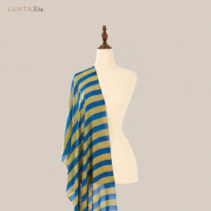 Khăn Choàng Cổ Lụa Thanh Lam Thảo Luata Silk - Khăn Lụa Sọc Cao Cấp Phụ Kiện Thời Trang Sang Trọng Làm Quà Tặng