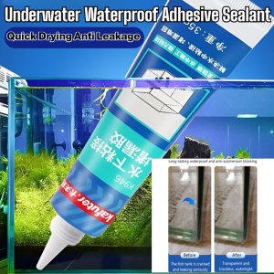 【1/2 PCS】Underwater Waterproof Adhesive  Underwater Sealant Aquarium Repair Wet Surface Adhesive Pool Liner Repair Bathtub Crack Fix Saltwater Resistant Epoxy Water Activated Flexible Stone Sealing Glue