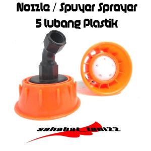 Nozzle spuyer plastik spuyer kabut spuyer semprotan hama spuyer spayer hama lubang 5 PLASTIK