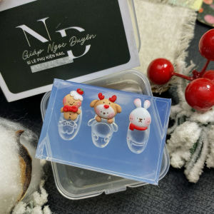 khuôn silicon giáng sinh làm Nail nghệ thuật  ( size bé 05-14cm)