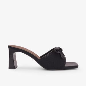 HCM - Dép Cao Gót Hạnh Dung Quai Nơ HD27347BI