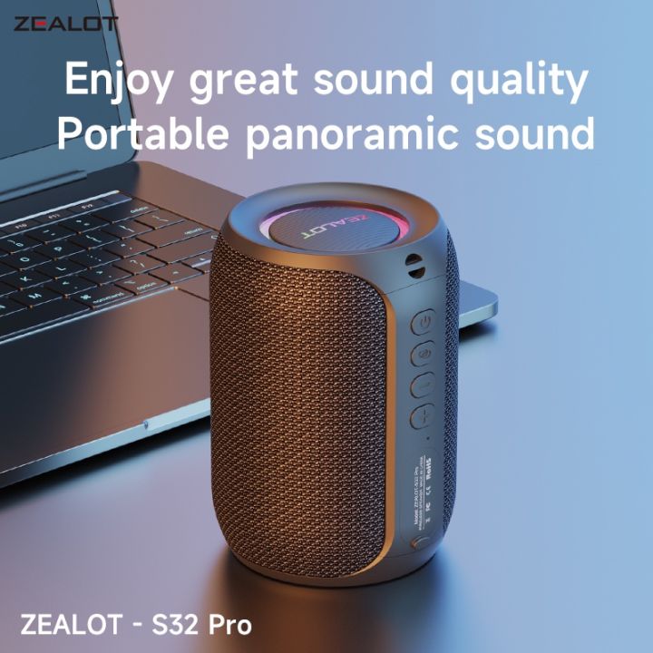 Zealot S32 Pro Portable TWS Bluetooth Wirelesss Speaker with 15W High ...