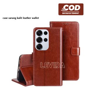 Flip Cover Kulit Leather Case Sarung Buku Kulit CaseSamsung S25 Samsung S25 Plus Samsung S25 Ultra