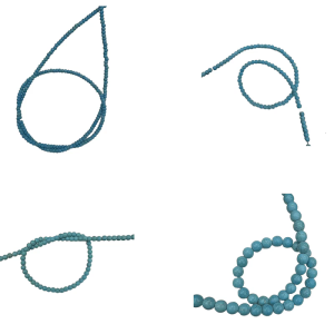 Unique Blue Turquoise Round Spacer Beads for Accessories Assembling