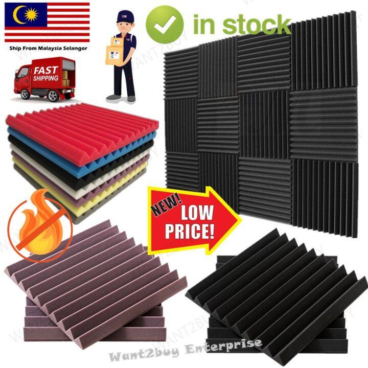 1pc Wedge Soundproof Sponge Sound Stop Absorption Panel Recording ...