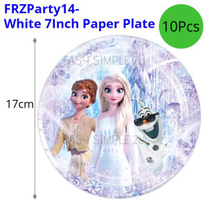 Frozen Elsa Anna Princess Bella Snow White Ariel Sophia One-Time Disposable Party Supplies Tableware