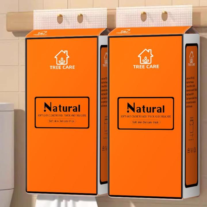 orange tissues WallMounted toilet Tissue Paper Large Size facial Paper
