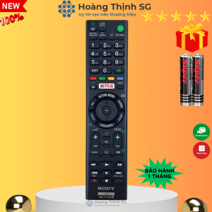 Remote điều khiển tivi SONY RMF-TX100ELoại tốt điều khiển TV SONY dòng Internet/LED/LCD - Tặng kèm pin - Hoàng Thịnh SG