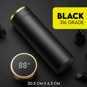[SG STOCK] Smart LED Bottle 316 Grade Stainless Steel Thermos Thermal Flask Measure Temperature Display 450ML