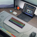 RK ROYAL KLUDGE RK61 Wired 60% Mechanical Gaming Keyboard RGB Backlit Ultra-Compact Hot-Swappable Brown Switch Black. 