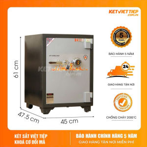 Két sắt khóa cơ Việt Tiệp KV458 Két sắt gia đình Đựng tiền bền bỉ chống cháy cao cấp Két sắt giá rẻ BẢO HÀNH 5 NĂM Miễn phí ship toàn quốc