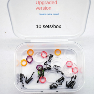 RBRY 10pcs Pickerel Live Shrimp Bait Hooks Spring 2/0# 3/0# Wacky Weedless Worm Hawksbill Single Hook  Soft Worm Shrimp Hooks accessory Sea Fishing