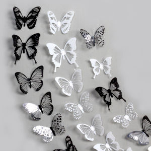 YESPERY New 18pcs/lot Crystal Butterflies 3d Wall Sticker Beautiful Butterfly Living Room for Kids Room Wall Decals Home Decoration
