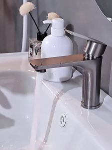 SXH Stainless steel faucet bathroom faucet hot and cold water faucet washbasin sink bathroom sink countertop sink for home use