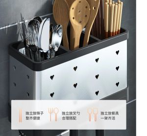 Tempat Sendok 3 Sekat Rak Sendok 3 Sekat Garpu Sumpit Bahan Stainless dan Plastik ZWJ-170