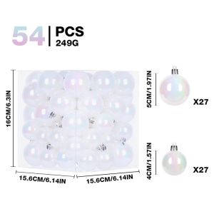 FFBH 54pcs Iridescent Transparent Ball Halloween Decoration Ghost House Party Ornament Suitable for Holiday Scene Decor 6K4N7
