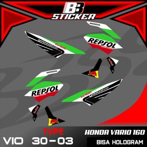 STICKER PREMIUM Stiker Vario 160 Bisa Hologram Striping Vario 160 2022 2023 Vio 30
