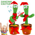 Boneka Kaktus Goyang Charger Usb - Mainan Kaktus Joget Peniru Suara - Kaktus Tiktok Menari Menyanyi Dance MENARI LED. 