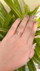 CINCIN TINGKAT 4 MATA GOLD & PERAK TITANIUM ANTI KARAT ANTI ALERGI XUPING GOLD | PERHIASAN WANITA DEWASA IMPORT TRED TERBARU ESTETIK KOREAN STYLE BISA COD