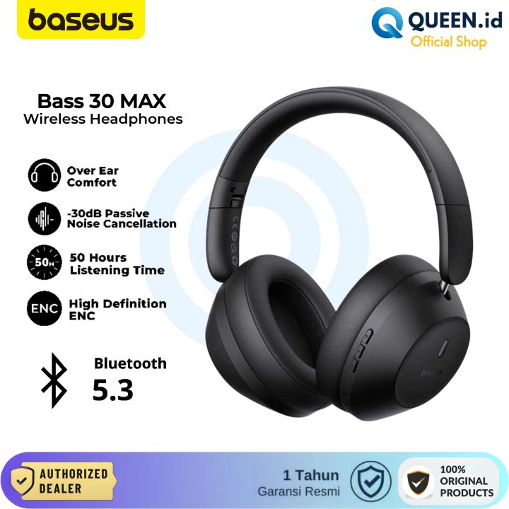 Baseus Bass 30 Max Wireless Bluetooth Headphone Headset ENC
