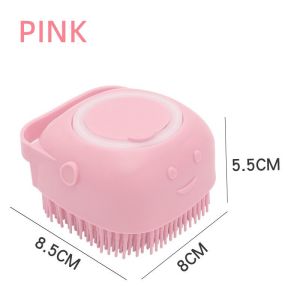 Shower Brush Shampoo Dispenser Pet Bath Brush Shower Brush Massage Brush Dog Cat Shower Brush Berus Mandi Kucing 洗澡刷