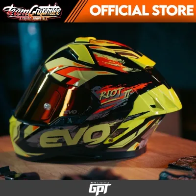 EVO HELMET XT-300 RIOT FULL FACE DUAL VISOR WITH FREE CLEAR LENS