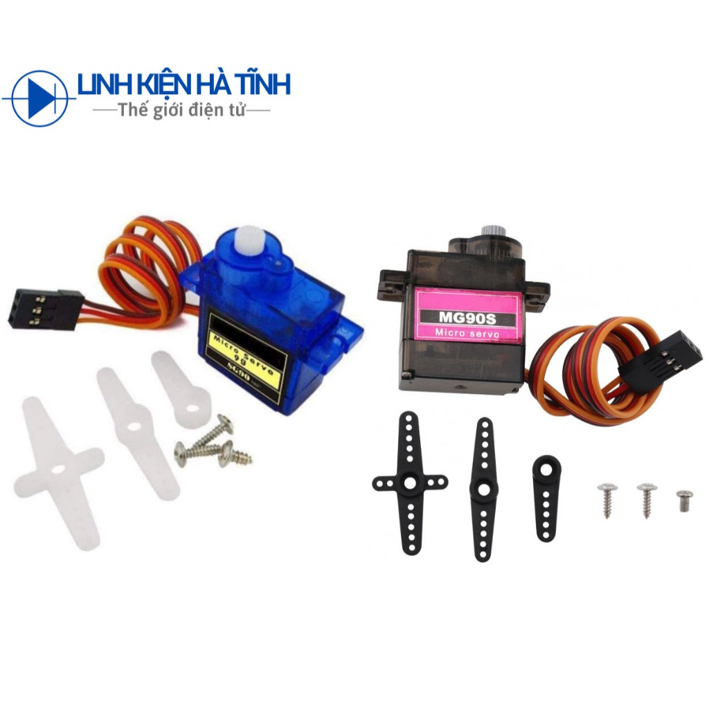 Động cơ Servo SG90 MG90S, Động Cơ SG90 MG90 góc quay 180, 360 độ xe đẩy trực thăng, robot