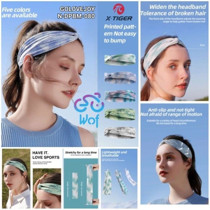 X-TIGER DPBM-080 Headband Sweat Band Bando Bandana Ikat Kepala - Main Image