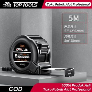 TopTools Meteran Pengukur Kelas Industri Presisi Tinggi Bahan Stainless Steel Tebal Tahan Air / 5m / 75m / 10m / Meteran Tukang - Meteran Murah