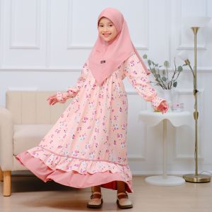 Alana Dress Anak Perempuan set kerudung