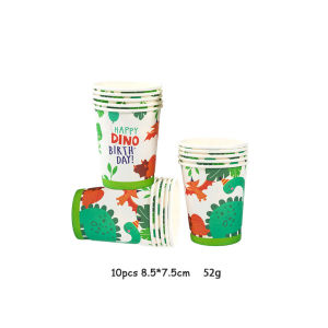 Dinosaur Tableware Disposable Cups Plates Tablecloth Birthday Party Decorations Dinner Dessert Tableware For Kids