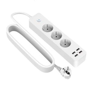 Efficient 4 USB Charging Station Power Strips for International Use Power Outlets Extenders Fast Charging Adapter