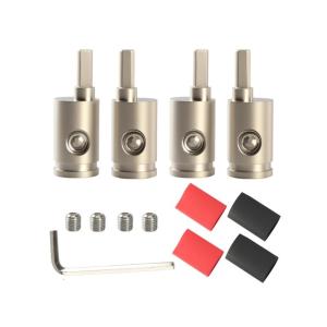 2Pair Car Speaker Wire Terminals Professional Coppers Connectors Heat Dissipation Universal Application