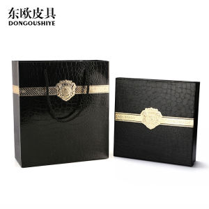 Belt paper Gift for friends: leather belt in a paper gift with a handbag practical and creative gift