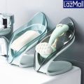 Japan Yokohama Leaf Shape Soap Box Soap Holder Three Layer Soap Organizer Soap Case Soap Dish Box Bathroom HS1868. 