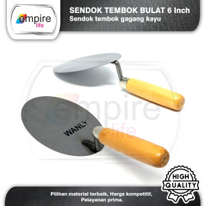 Sendok Tembok Semen Aduk stainless Bulat 6 inch