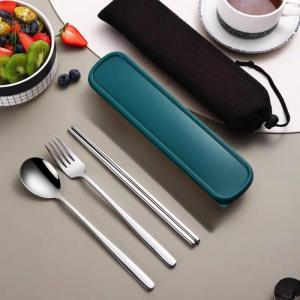 Bộ muỗng đũa cá nhân inox 304 GORILLA CHEF an toàn cho sức khỏe có hộp dễ dàng mang đi thuận tiện