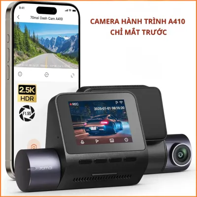 Camera Hành Trình 70mai A410 2.5K HDR Ghi Hình Mắt Trước Và Sau Siêu NétGiám Sát Đỗ Xe 24h Tích Hợp GPS Vị Trí